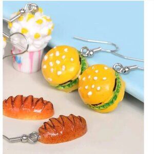 ⭐️❤️ FREE Food Snacks Boho Art Pop Burger Deco Farm Hipster Hippie Hip Earrings